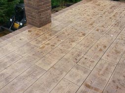 brick porches with stamped floor 