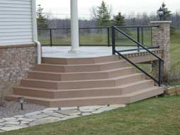 flared deck steps 