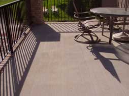 brick porches with broom finished on cement 