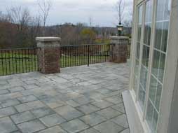 brick porches with blue stone